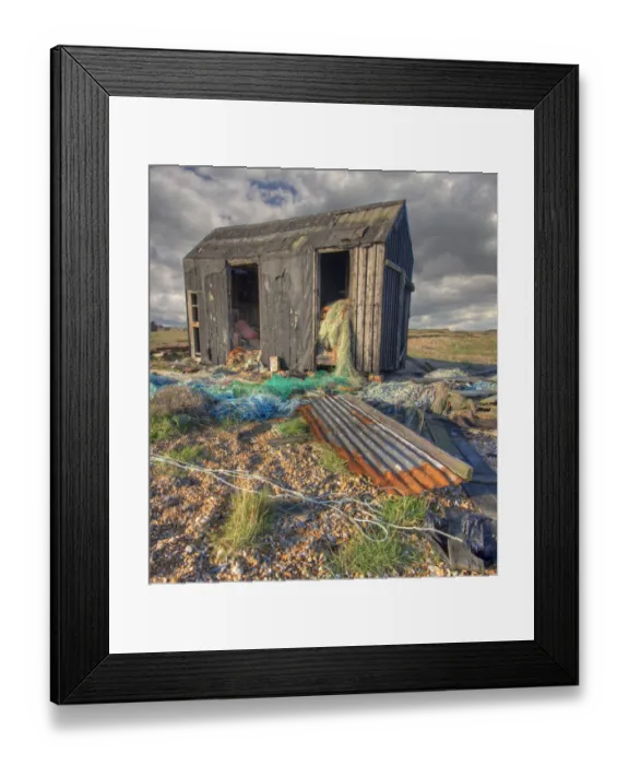 Framed Print : Old fishermans hut