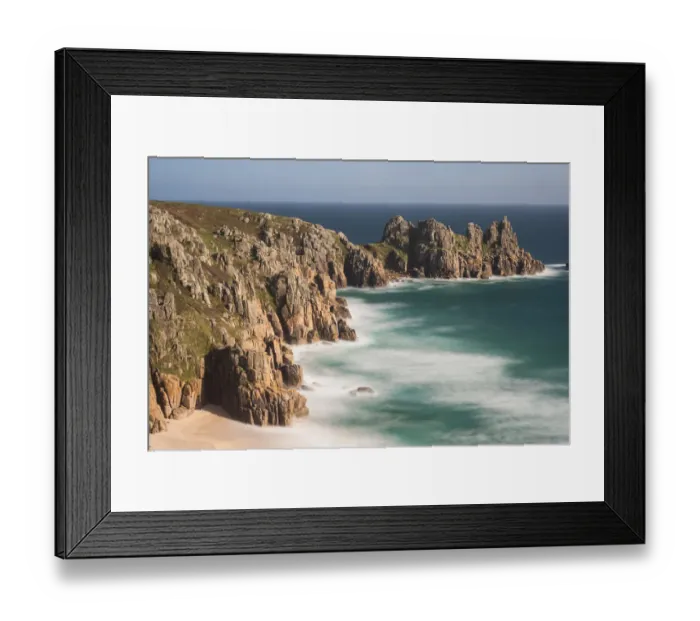Framed Print : Porthcurno, Lands End, Cornwall Framed Print : Porthcurno, Lands End, Cornwall