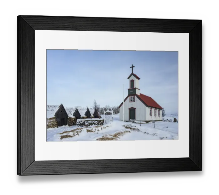 Framed Print : Church at Keldur in Iceland Framed Print : Church at Keldur in Iceland