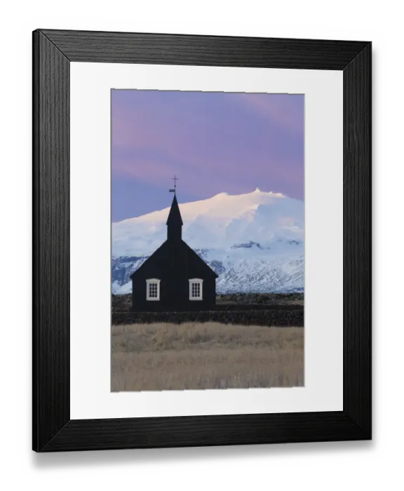 Framed Print : Budir Church in Iceland Framed Print : Budir Church in Iceland