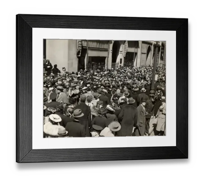 Framed Print : Crowd of pedestrians on Manhattan street Framed Print : Crowd of pedestrians on Manhattan street