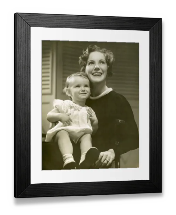 Framed Print : Mother holding toddler Framed Print : Mother holding toddler