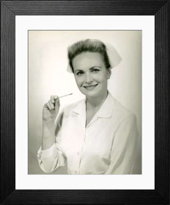Framed Print : Nurse with thermometer Framed Print : Nurse with thermometer