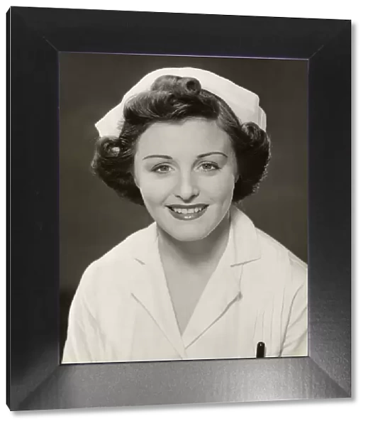 Close-up of smiling nurse