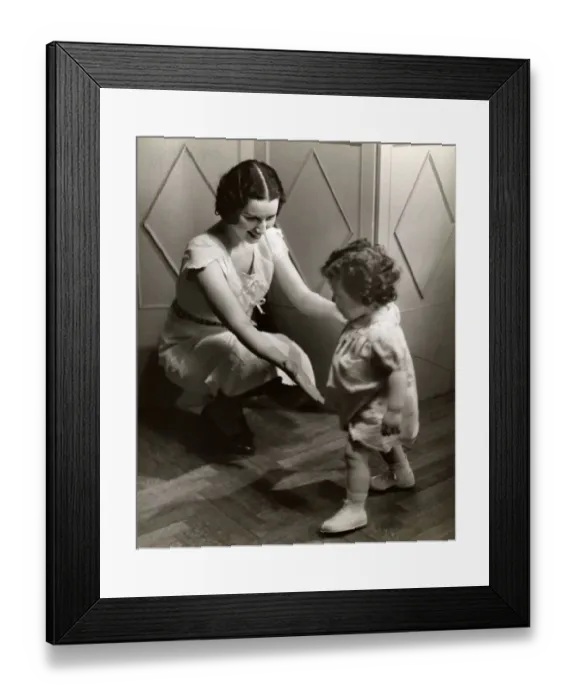 Framed Print : Mother and baby daughter Framed Print : Mother and baby daughter