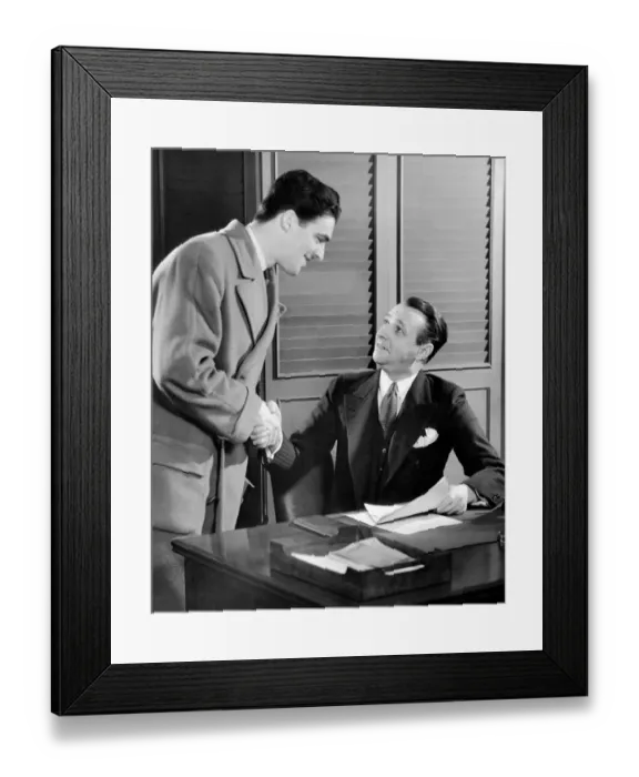 Framed Print : Businessmen shaking hands Framed Print : Businessmen shaking hands
