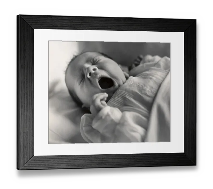 Framed Print : Infant yawning Framed Print : Infant yawning