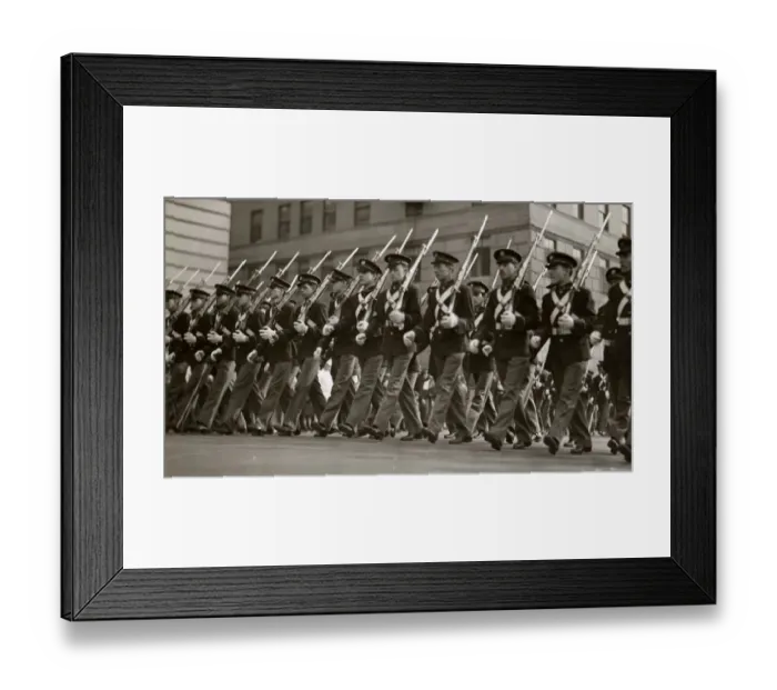 Framed Print : Parading soldiers with bayonets Framed Print : Parading soldiers with bayonets