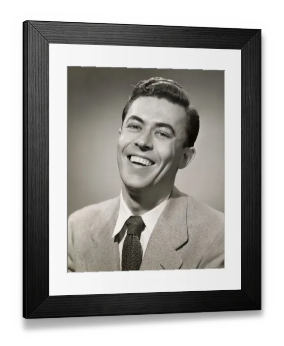 Framed Print : Portrait of man, smiling Framed Print : Portrait of man, smiling