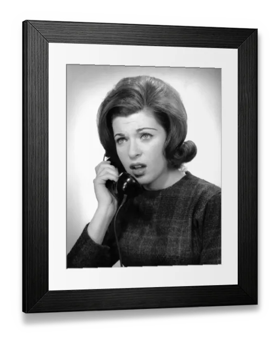 Framed Print : Upset businesswoman on phone Framed Print : Upset businesswoman on phone