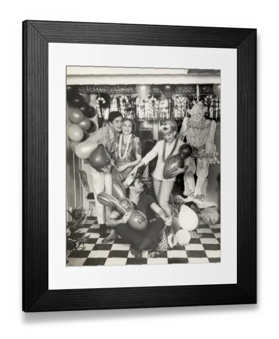 Framed Print : Party in decorated rumpus room Framed Print : Party in decorated rumpus room