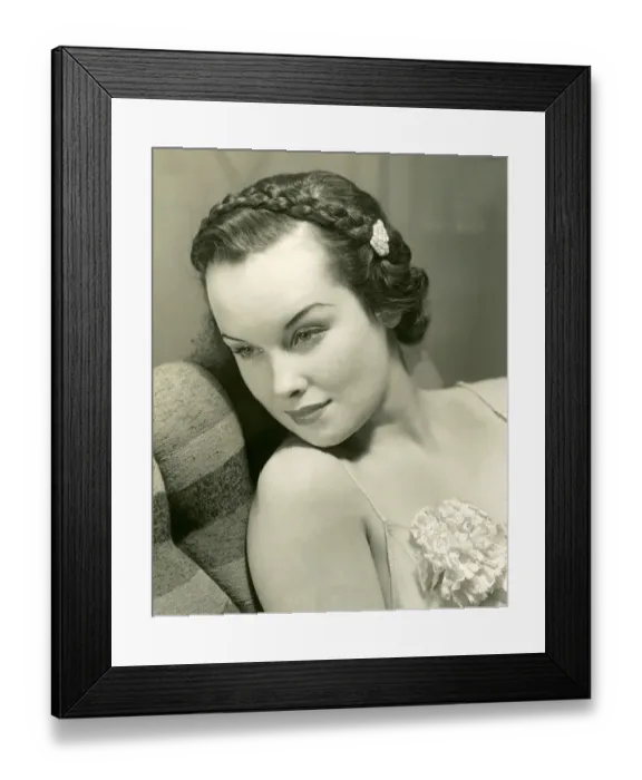 Framed Print : Portrait of woman in evening wear