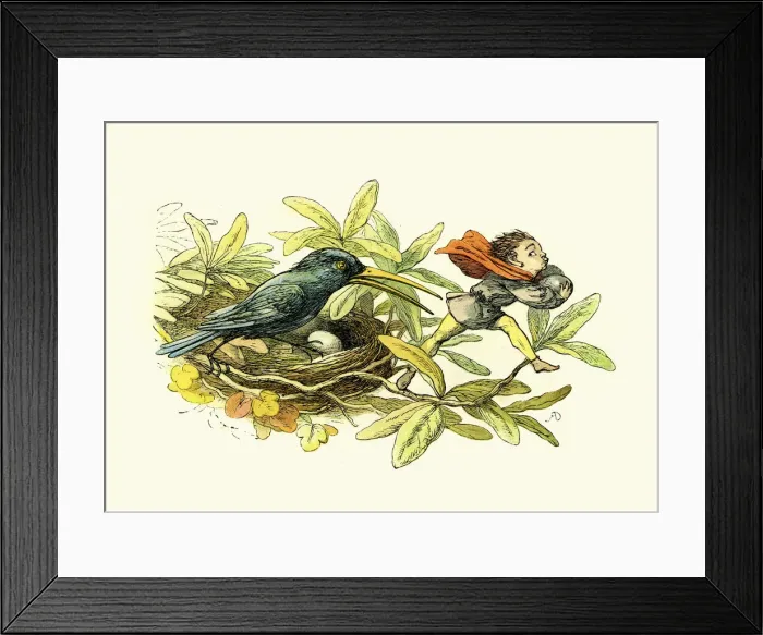 Framed Print : Princess Nobody - Fairy stealing birds egg Framed Print : Princess Nobody - Fairy stealing birds egg