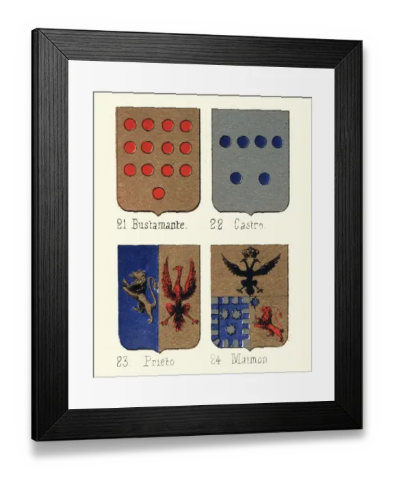Framed Print : Heraldry - Coat of Arms of Spain Framed Print : Heraldry - Coat of Arms of Spain
