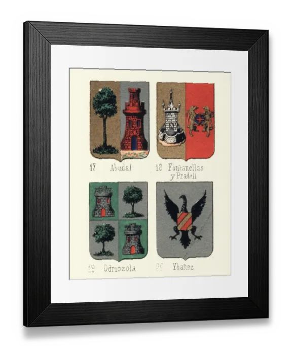 Framed Print : Heraldry - Coat of Arms of Spain Framed Print : Heraldry - Coat of Arms of Spain
