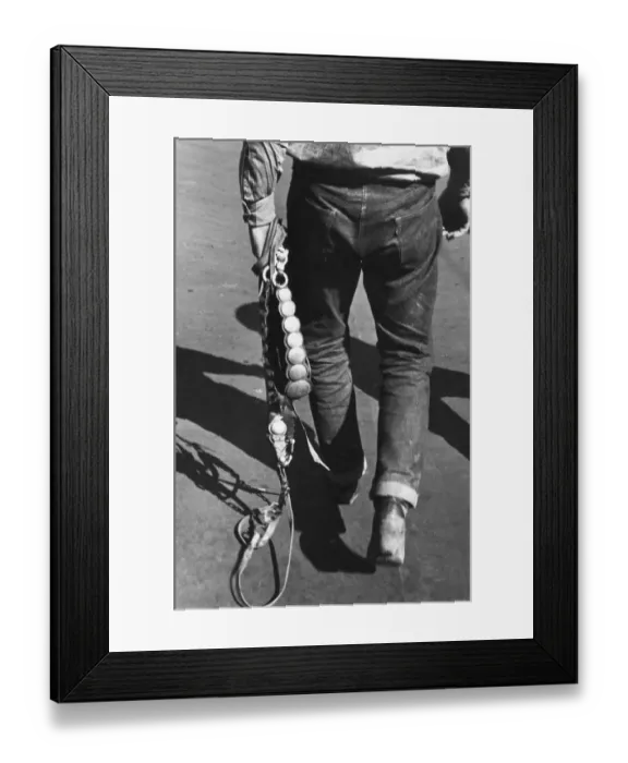 Framed Print : Cowboy And Trophies Framed Print : Cowboy And Trophies