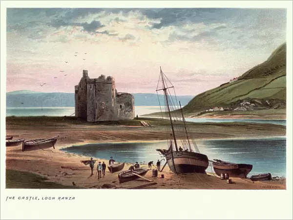 Lochranza Castle, Isle of Arran in Scotland, 19th Century