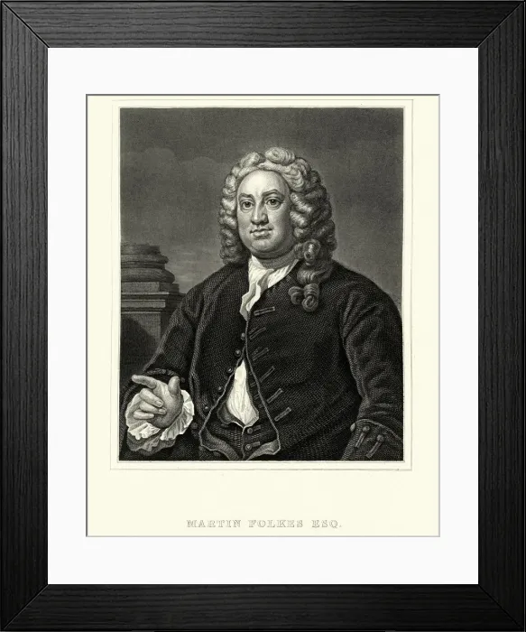 Framed Print : Portrait of Martin Folkes by William Hogarth Framed Print : Portrait of Martin Folkes by William Hogarth