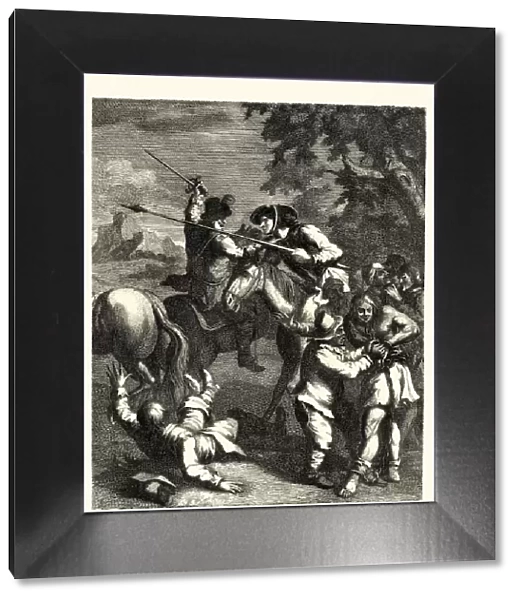 Don Quixote releases the Galley Slaves by William Hogarth
