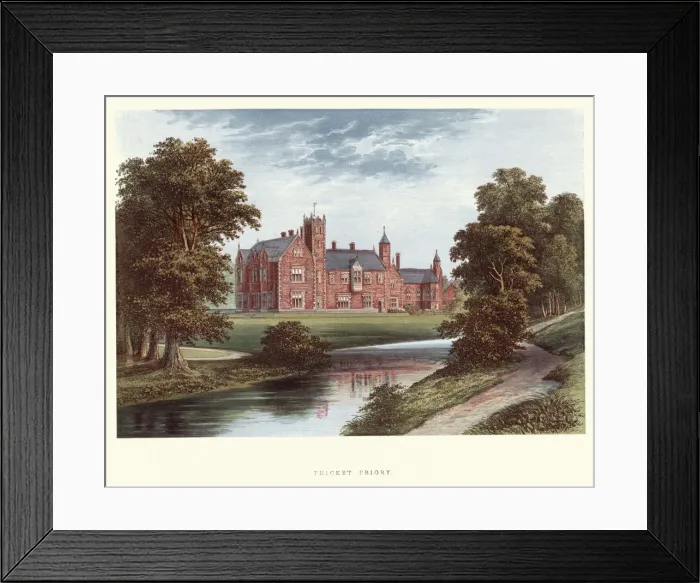 Framed Print : English country mansions - Thicket Priory, North Yorkshire Framed Print : English country mansions - Thicket Priory, North Yorkshire