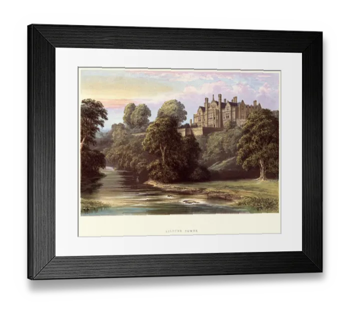 Framed Print : English Country Mansions - Lilburn Tower, Northumberland, 19th Century Framed Print : English Country Mansions - Lilburn Tower, Northumberland, 19th Century