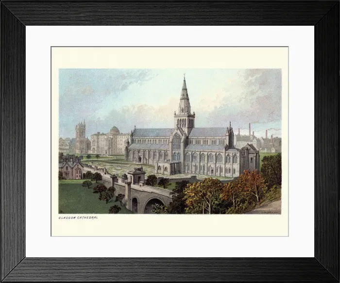 Framed Print : Glasgow Cathedral, Scotland, 19th Century Framed Print : Glasgow Cathedral, Scotland, 19th Century