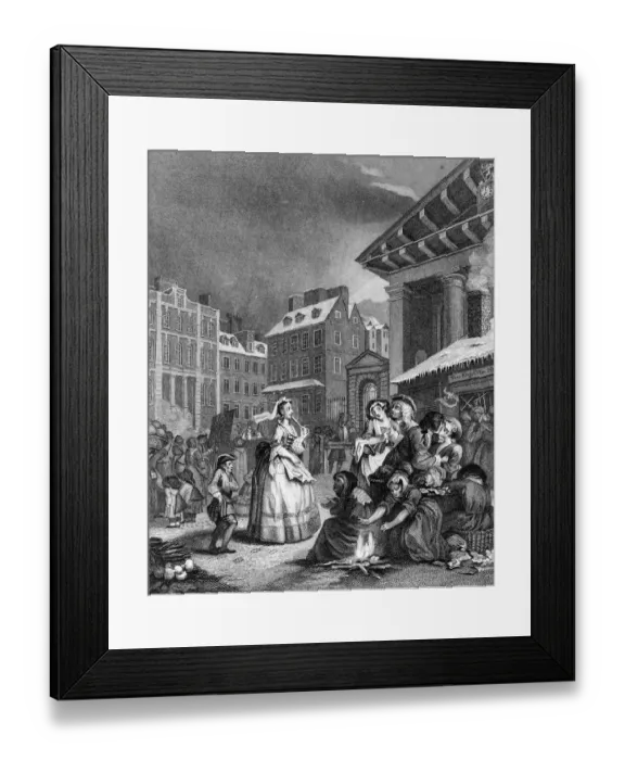 Framed Print : Morning, Times of the Day, by William Hogarth