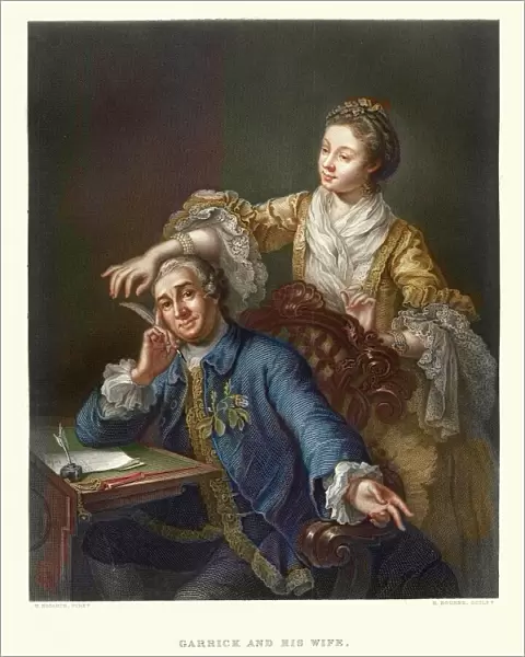 David Garrick with his Wife Eva-Maria Veigel 17th Century