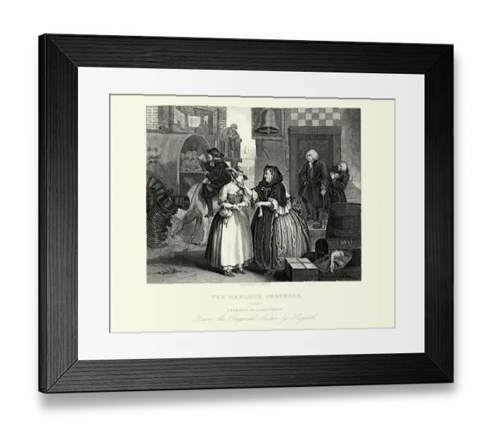 Framed Print : William Hogarth A Harlots Progress Framed Print : William Hogarth A Harlots Progress