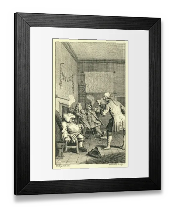 Framed Print : Corporal Trim, Dr Slop, Walter, Toby - Tristram Shandy (William Hogarth) Framed Print : Corporal Trim, Dr Slop, Walter, Toby - Tristram Shandy (William Hogarth)