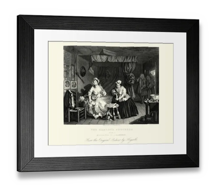 Framed Print : William Hogarth A Harlots Progress Framed Print : William Hogarth A Harlots Progress
