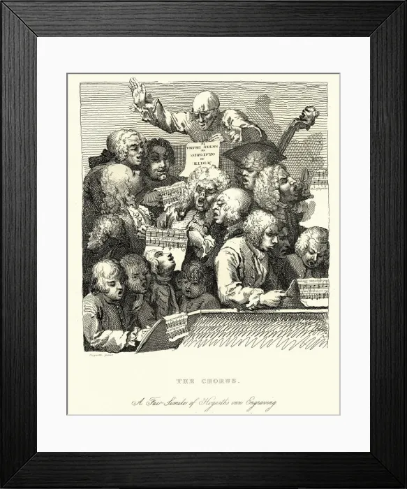 Framed Print : Chorus of Singers, or The Oratorio by William Hogarth Framed Print : Chorus of Singers, or The Oratorio by William Hogarth