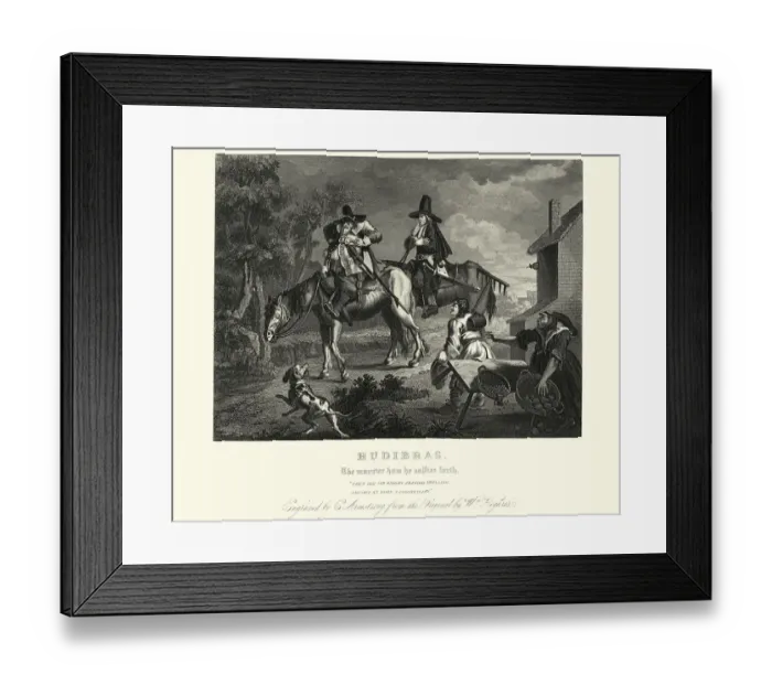 Framed Print : William Hogarths Illustrations for Samuel Butlers Hudibras Framed Print : William Hogarths Illustrations for Samuel Butlers Hudibras