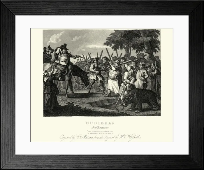 Framed Print : William Hogarths Illustrations for Samuel Butlers Hudibras Framed Print : William Hogarths Illustrations for Samuel Butlers Hudibras