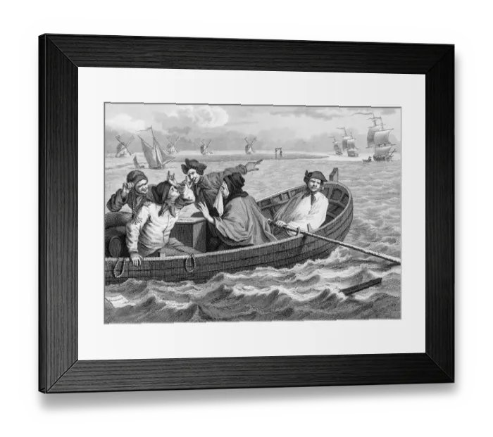 Framed Print : Idle Prentice sent to sea, by William Hogarth Framed Print : Idle Prentice sent to sea, by William Hogarth
