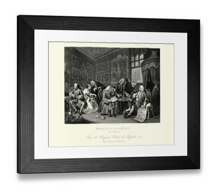 Framed Print : William Hogarth Marriage A La Mode The Settlement Framed Print : William Hogarth Marriage A La Mode The Settlement