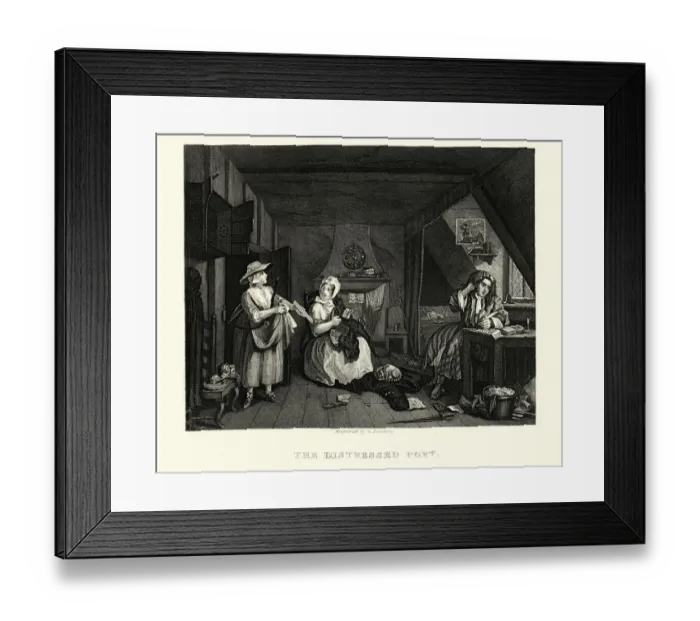 Framed Print : The Distrest Poet by William Hogarth Framed Print : The Distrest Poet by William Hogarth