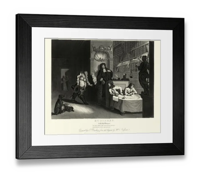 Framed Print : William Hogarths Hudibras with the Lawyer