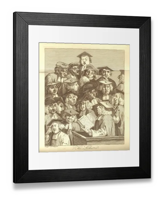 Framed Print : Scholars at a Lecture (William Hogarth) Framed Print : Scholars at a Lecture (William Hogarth)