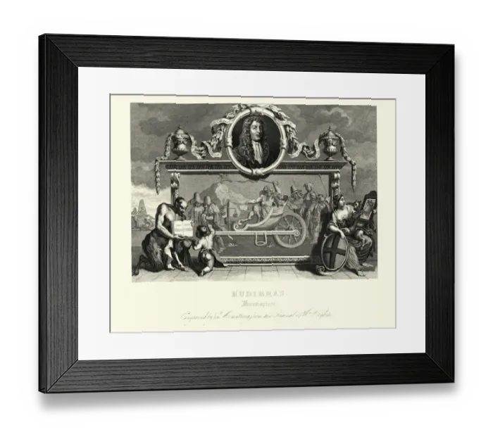 Framed Print : William Hogarths Illustrations for Samuel Butlers Hudibras