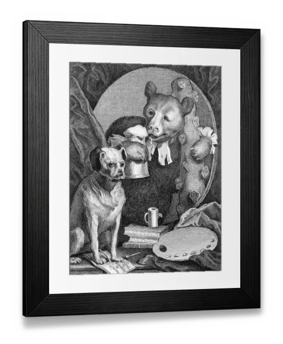 Framed Print : The Bruiser, Charles Churchill, by Hogarth Framed Print : The Bruiser, Charles Churchill, by Hogarth