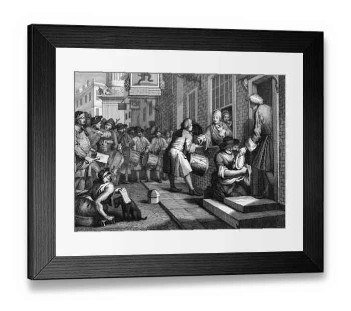 Framed Print : Industrious prentice marries his masters daughter, by William Hogarth Framed Print : Industrious prentice marries his masters daughter, by William Hogarth