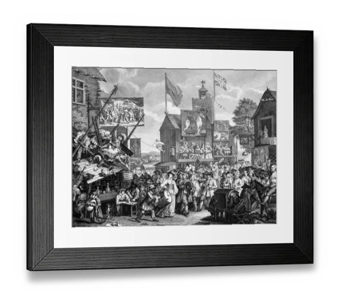 Framed Print : Crowded London Street, by William Hogarth