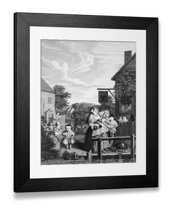 Framed Print : Evening, Times of the Day, by William Hogarth