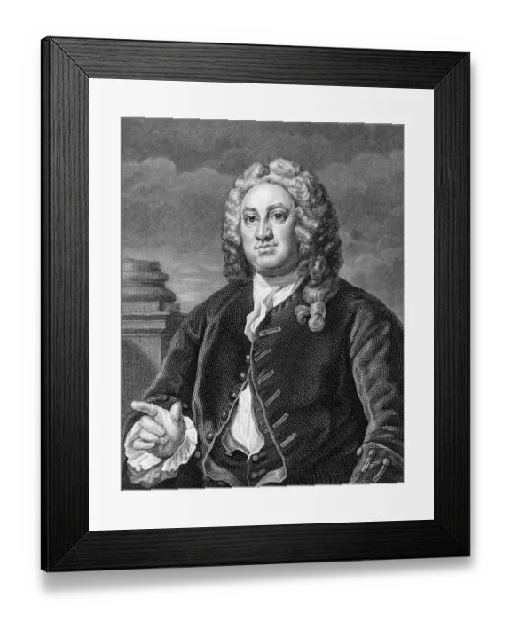Framed Print : Martin Folkes, by William Hogarth