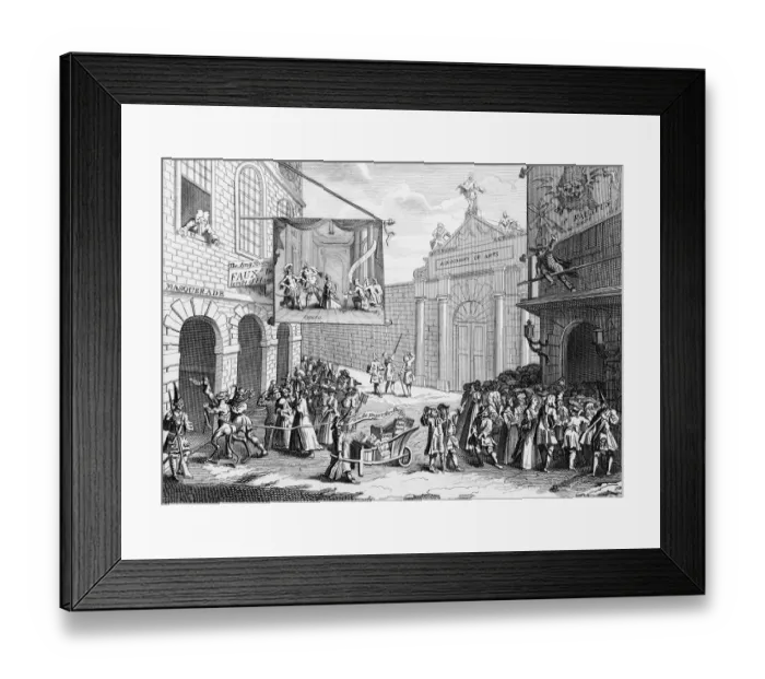 Framed Print : Masquerade and opera, Burlington Gate, by William Hogarth Framed Print : Masquerade and opera, Burlington Gate, by William Hogarth