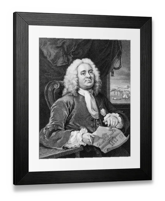 Framed Print : Daniel Lock, architect, by William Hogarth Framed Print : Daniel Lock, architect, by William Hogarth