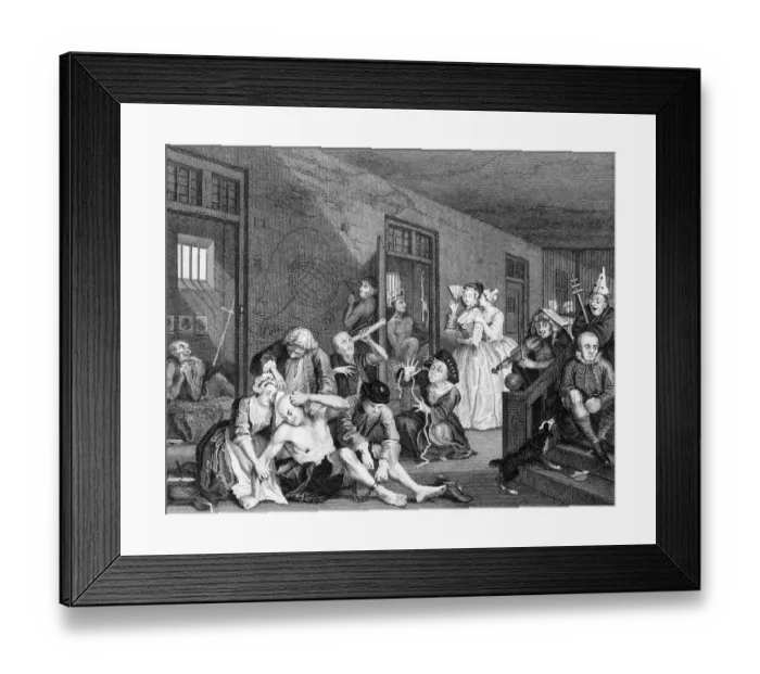 Framed Print : Scene in a Madhouse, by William Hogarth Framed Print : Scene in a Madhouse, by William Hogarth