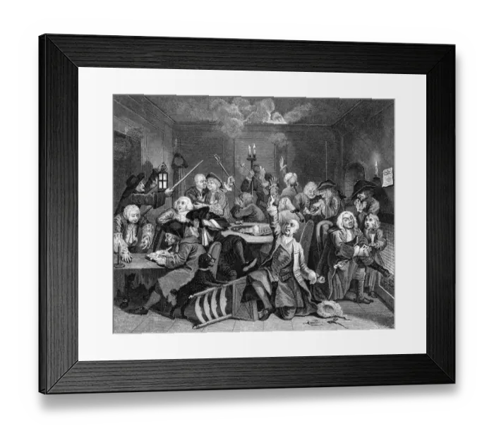 Framed Print : Scene in a Gaming House, by William Hogarth Framed Print : Scene in a Gaming House, by William Hogarth