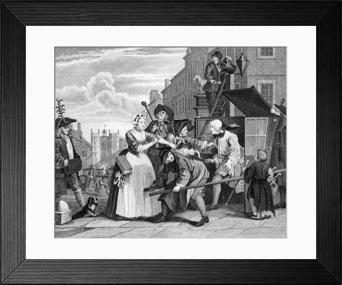 Framed Print : Young Heir arrested for Debt and going to Court Framed Print : Young Heir arrested for Debt and going to Court